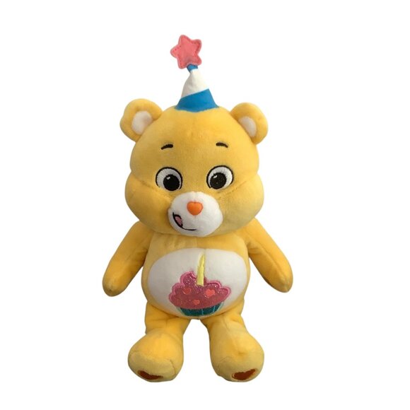 Care Bears Birthday Bear Plush Toy With Party Hat Basic Fun 11.5" - Picture 1 of 7